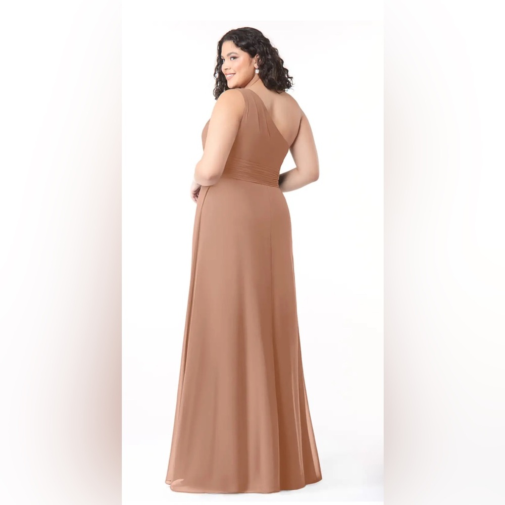 Azazie Cream One Shoulder Sleeveless Gown for High Class Society Gala Events - Picture 8 of 16